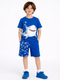 Happy Shark Cotton Short Set (Royal Blue)