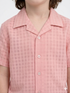 Classic Check Imported Wash & Wear 2 Piece Set (Tropical Peach)