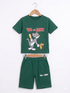 The Tom & Jerry Cotton Short Set (Dark Green)