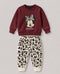 The Minnie Muse Fleece Suit (Maroon & Off-White)