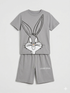 The Bugs Bunny Cotton Short Set (Mist Grey)