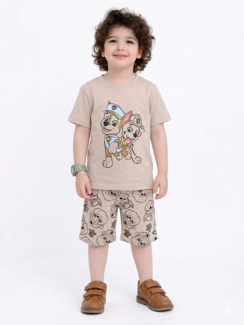 Paws On Patrol Cotton Short Set (Ivory)