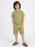 Imported Textured Wash & Wear 2 Piece Set (Olive Green)