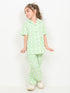 Imported Cotton Lime Orbit 2 Piece Set (Lime Green & White)