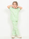Imported Cotton Lime Orbit 2 Piece Set (Lime Green & White)