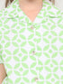 Imported Cotton Lime Orbit 2 Piece Set (Lime Green & White)