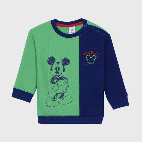 Mickey Fleece Sweatshirt (Green-Bue)