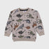 Dinosaur Fleece Sweatshirt (Grey)