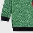 Patterned Fleece Sweatshirt (Green)