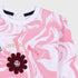 Fleece Tie & Die 2-Piece Set (Pink-White)