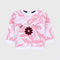 Fleece Tie & Die Sweatshirt Pink-White)