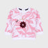 Fleece Tie & Die Sweatshirt Pink-White)