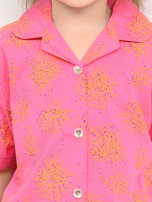 Imported Wash &Wear Rose Glow 2 Piece Set (Hot Pink)