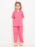 Imported Wash &Wear Rose Glow 2 Piece Set (Hot Pink)