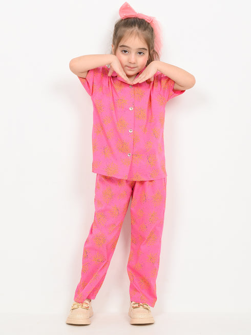 Imported Wash &Wear Rose Glow 2 Piece Set (Hot Pink)