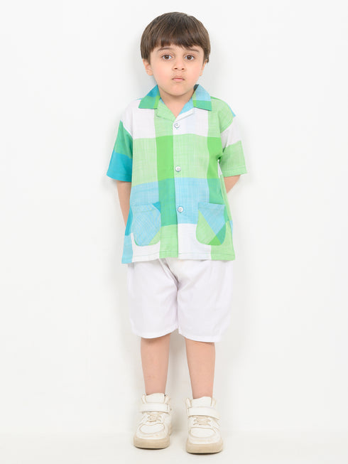 Imported Irish Linen Emerald Breeze 2 Piece Set (Mint & Cloud Grey)