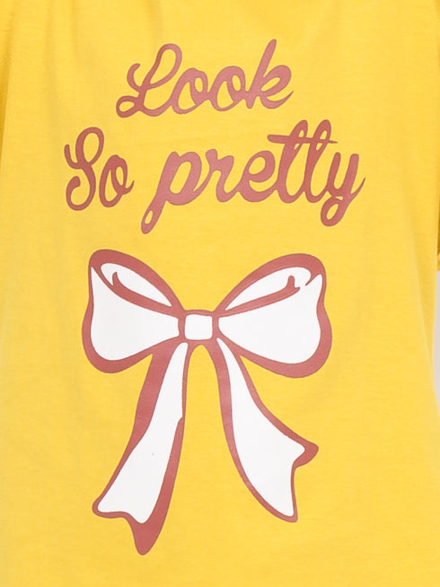 Frill Sleeves Look So Pretty Cotton Trouser Set (Mustard)