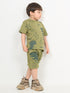 Little Rex Play Cotton Short Set (Olive Green)