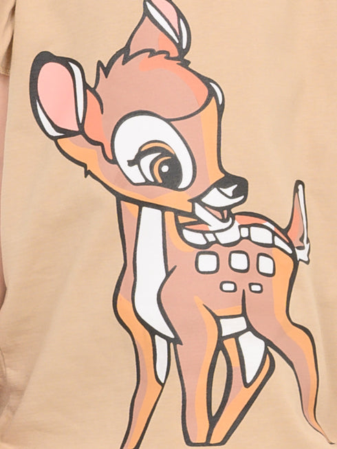 Frill Sleeves The Bambi & Dots Cotton Trouser Set (Beige)