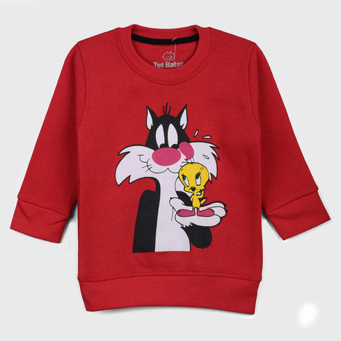 Fleece Looney Tunes Tracksuit (Red)