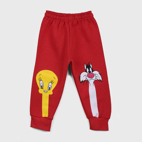 Fleece Looney Tunes Tracksuit (Red)