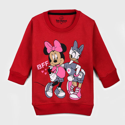 Fleece Minnie & Daffie Tracksuit (Red)