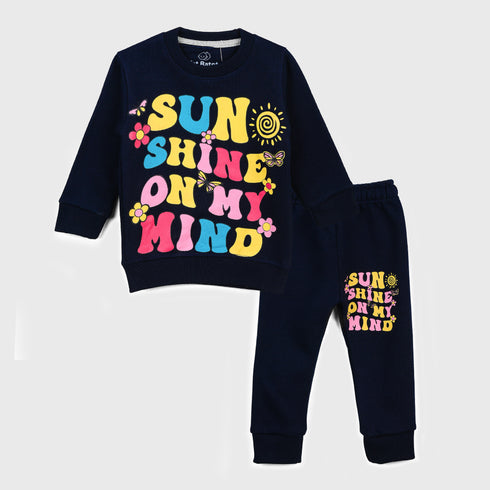 Sun Shine Fleece Tracksuit (Black)