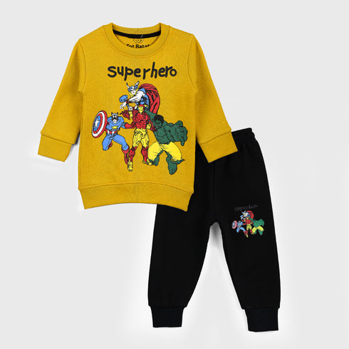 Fleece Superhero Tracksuit (Yellow)