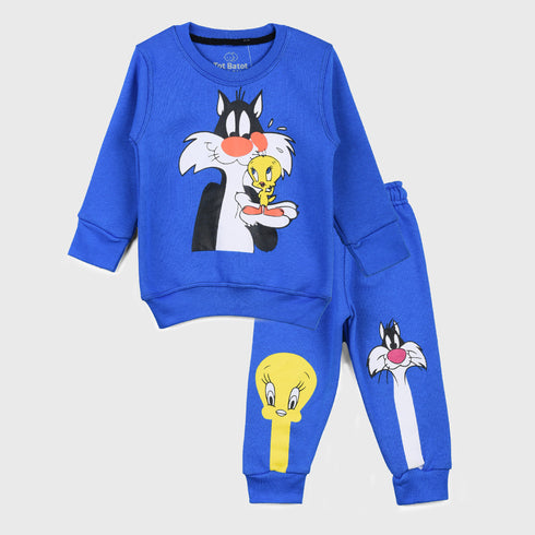 Fleece Looney Tunes Tracksuit (Blue)