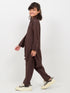 Imported Textured Mocha Co-ord Set (Mocha Brown)