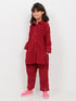 Imported Textured Luxe Co-ord Set (Burgundy)