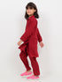 Imported Textured Luxe Co-ord Set (Burgundy)