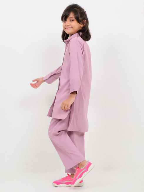 Imported Crinkle Orchid Co-ord Set (Lilac)