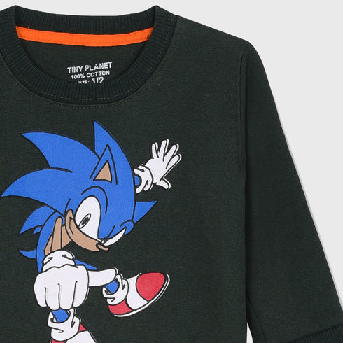 Sonic Fleece Tracksuit (Dark Green)