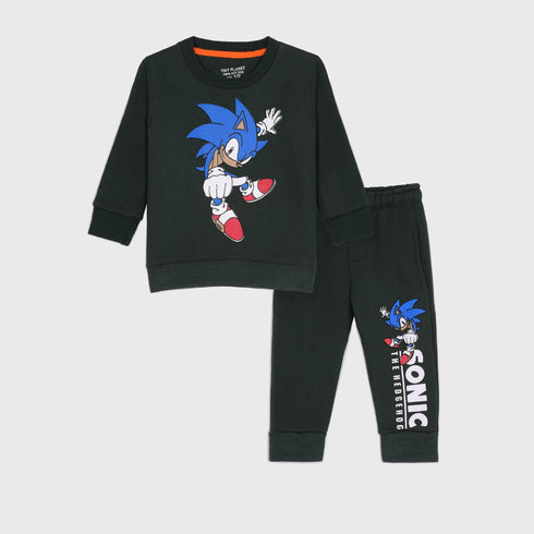 Sonic Fleece Tracksuit (Dark Green)