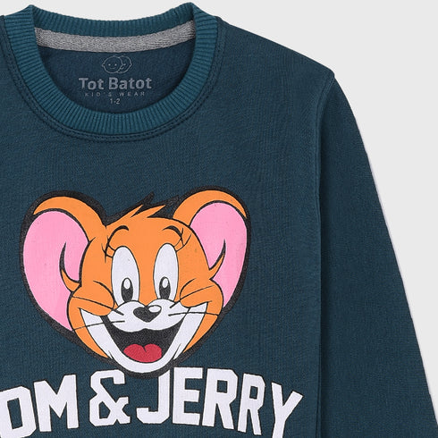 Tom and Jerry Fleece Tracksuit (Dark Green)
