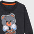 Bear Printed Fleece Tracksuit (Grey)