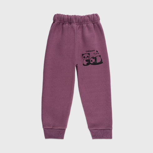 Lazy Panda Fleece Tracksuit (Mauve)