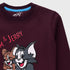 Fleece Tom & Jerry Sweatshirt (Maroon)
