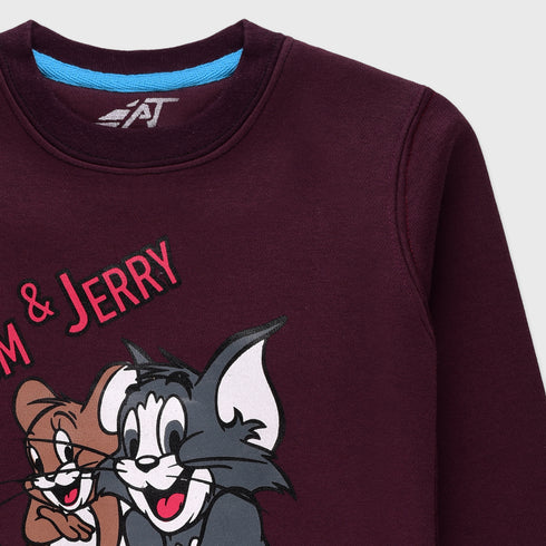 Tom & Jerry Fleece Tracksuit (Maroon)