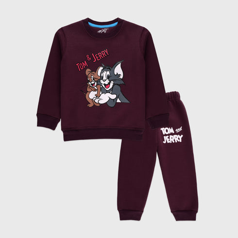 Tom & Jerry Fleece Tracksuit (Maroon)