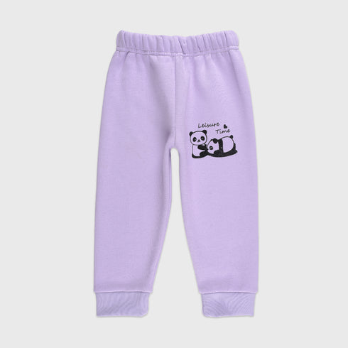 Lazy Panda Fleece Tracksuit (Light Purple)