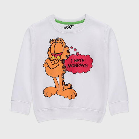 Angry Garfield Fleece Tracksuit (White)
