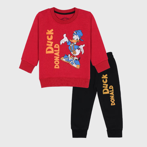 Donald Duck Fleece Tracksuit (Red)