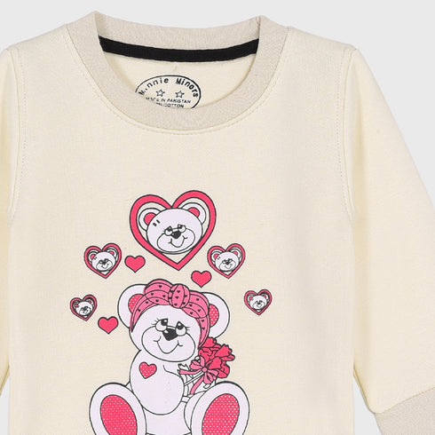 With All My Heart Fleece Tracksuit (Cream)