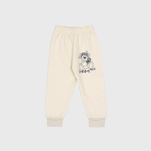 With All My Heart Fleece Tracksuit (Cream)
