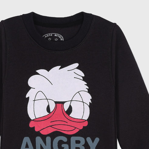 Angry Duck Fleece Tracksuit (Black)