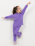 Imported Ribbed Classic Polo 2 Piece Set (Purple)