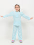 Imported Textured Wash & Wear Classic Ruffle 2 Piece Set (Sky Blue)