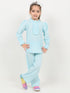 Imported Textured Wash & Wear Classic Ruffle 2 Piece Set (Sky Blue)